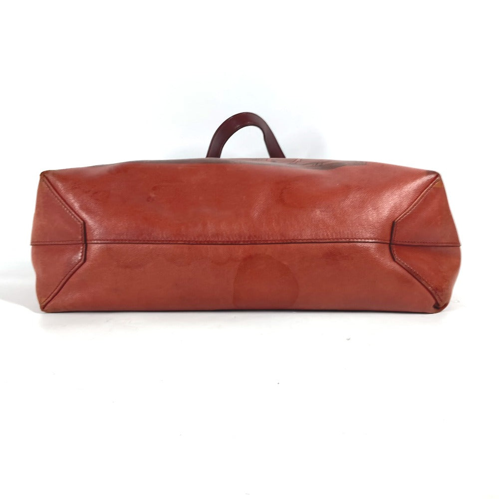 HERMES リバーシブル ドゥーブルセンス 45 シュバル 馬 ショルダーバッグ カバン 肩掛け トートバッグ レザー レディース ブラウン