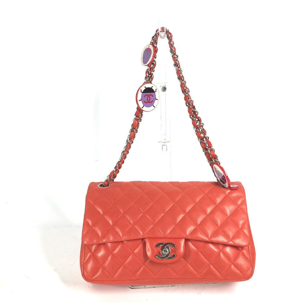 CHANEL マトラッセ マトラッセ25 マトラッセ 25 Wチェーン カバン バッグ ショルダーバッグ ラムスキン レディース レッド
