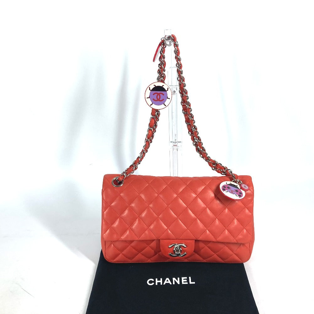 CHANEL マトラッセ マトラッセ25 マトラッセ 25 Wチェーン カバン バッグ ショルダーバッグ ラムスキン レディース レッド