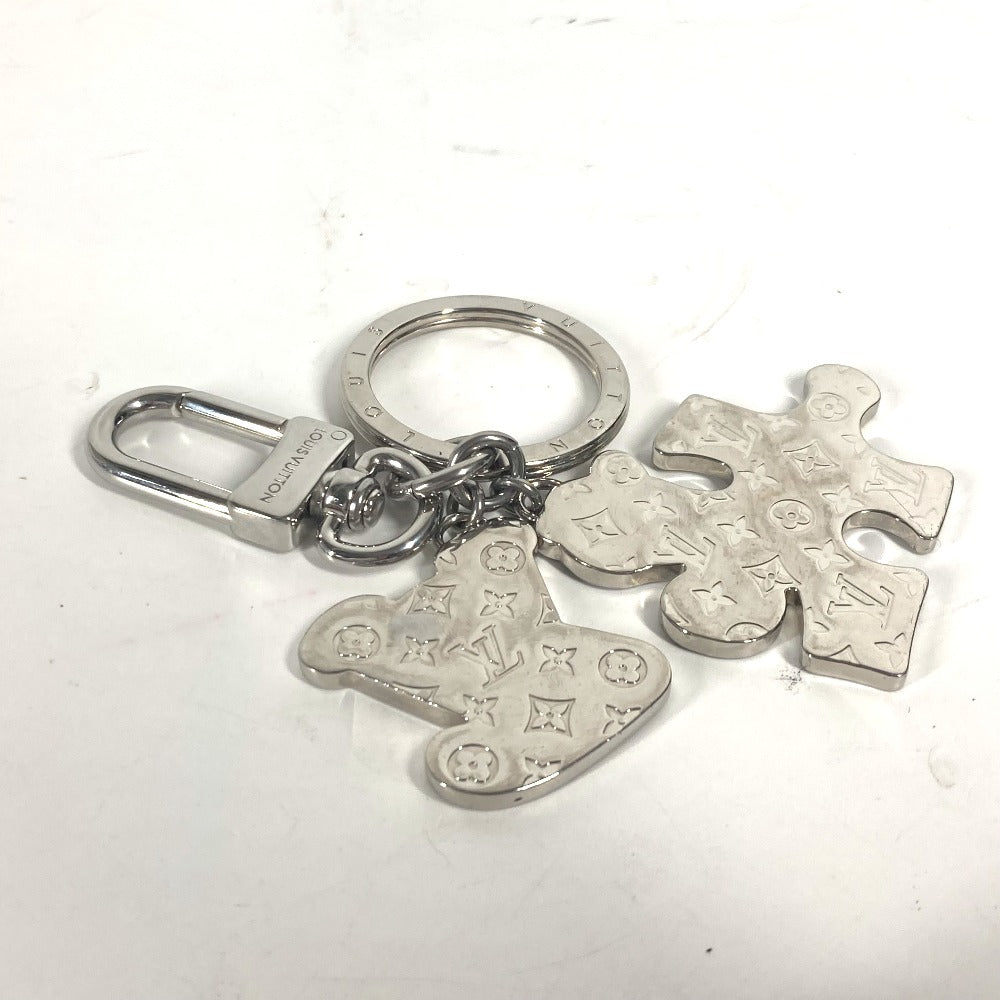 LOUIS VUITTON MP3453 ポルトクレ・LV パズル バッグチャーム キーホルダー メタル メンズ シルバー