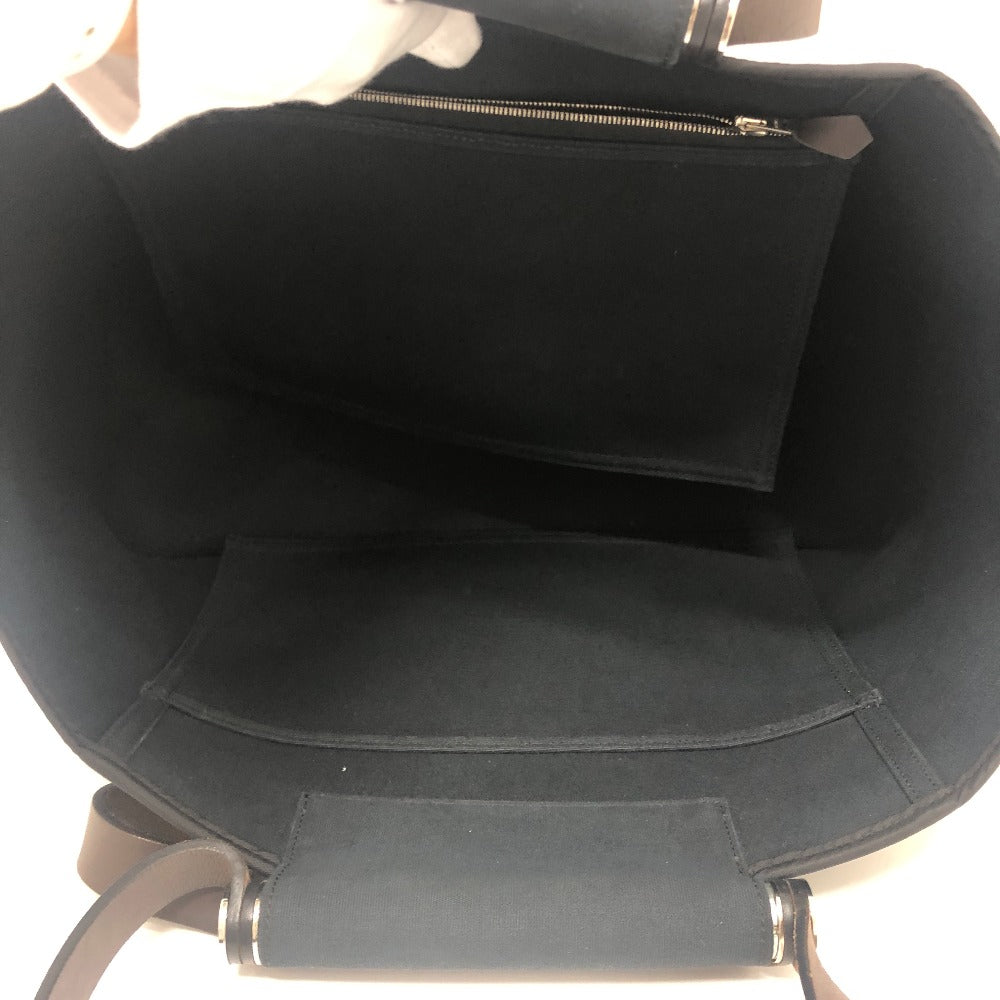 HERMES カバック エラン PM ショルダーバッグ カバン 肩掛けバック バック トートバッグ レザー/キャンバス レディース ブラック