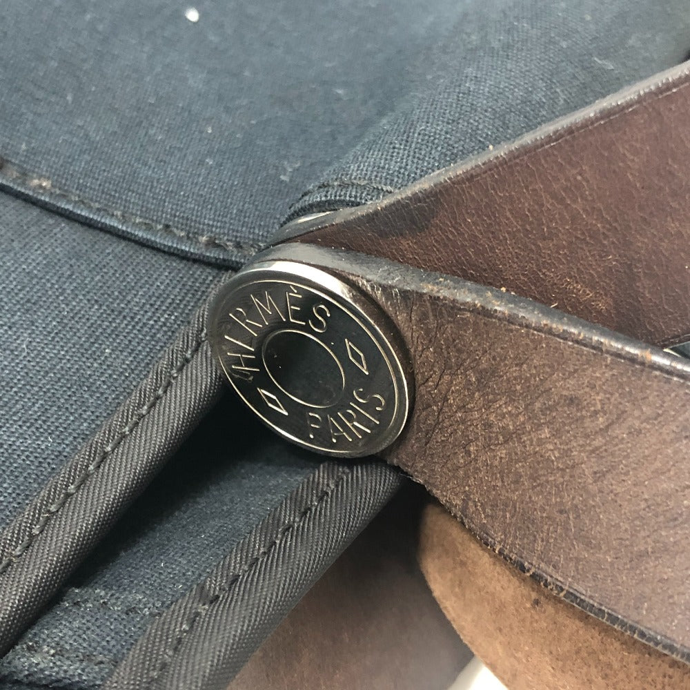 HERMES カバック エラン PM ショルダーバッグ カバン 肩掛けバック バック トートバッグ レザー/キャンバス レディース ブラック