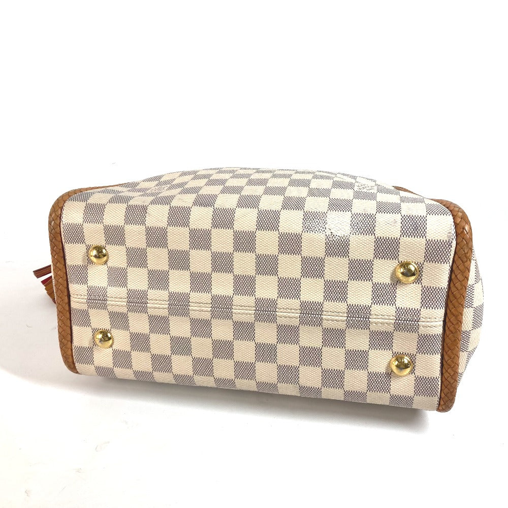 LOUIS VUITTON N44027 ダミエアズール プロプリアノ カバン 肩掛け トートバッグ フリンジ タッセル ショルダーバッグ ダミエアズールキャンバス レディース ホワイト