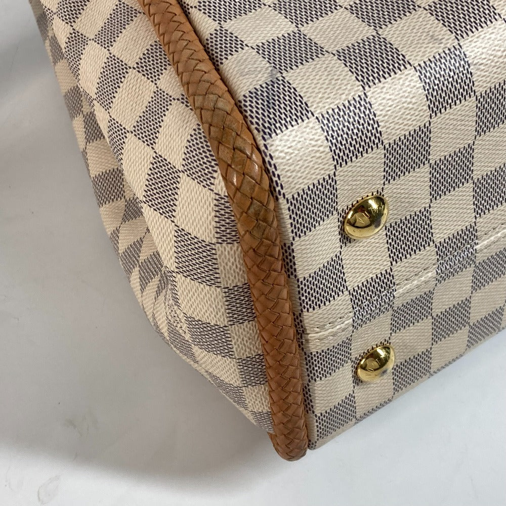 LOUIS VUITTON N44027 ダミエアズール プロプリアノ カバン 肩掛け トートバッグ フリンジ タッセル ショルダーバッグ ダミエアズールキャンバス レディース ホワイト