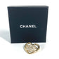 CHANEL P23C CC ココマーク ハート ラインストーン アクセサリー ブローチ メタル レディース ゴールド