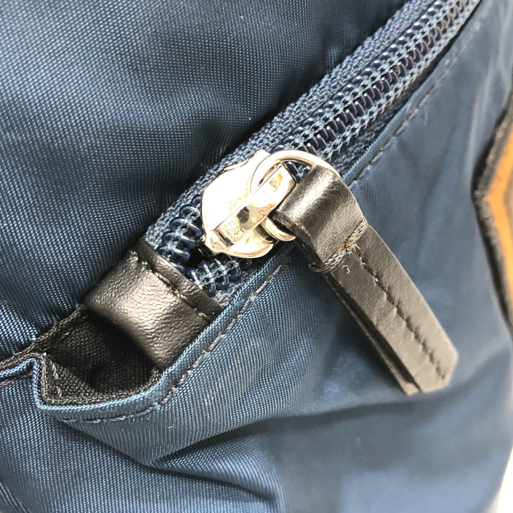 FENDI 8BZ045 ズッカ ロゴ ナップサック バックパック リュックサック ナイロン ユニセックス ネイビー