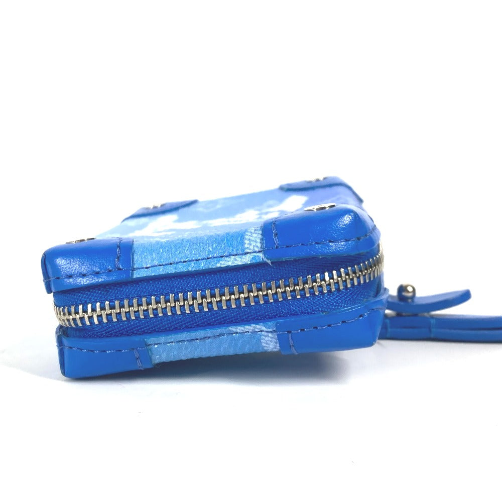 LOUIS VUITTON M45440 モノグラム・クラウズ ソフトトランク・ネックレスウォレット 財布 小銭入れ ネックウォレット コインケース レザー メンズ ブルー