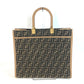 FENDI 8BH386 サンシャイン ミディアム トート カバン トートバッグ 肩掛け ショルダーバッグ レザー/キャンバス レディース ブラウン