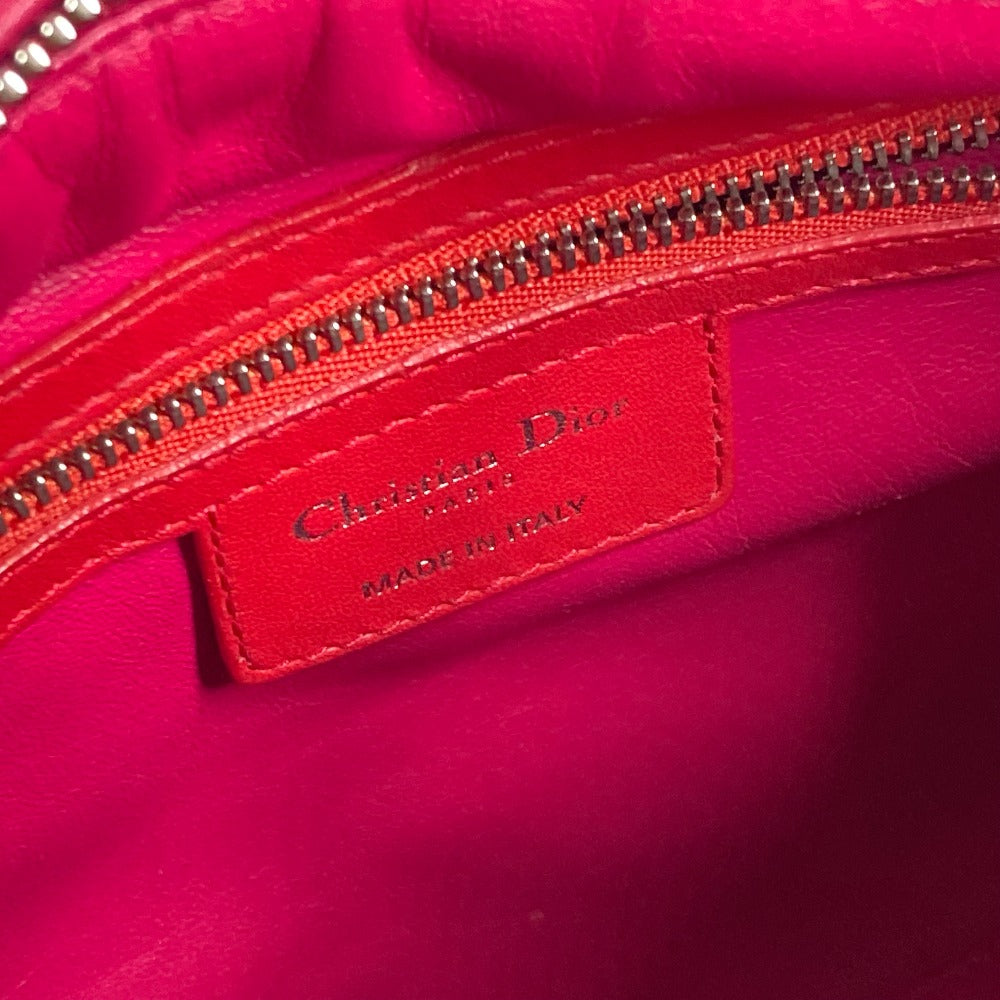 Dior トリコロールカラー レディディオール Ladydior トートバッグ カバン ショルダーバッグ 2WAYバッグ ハンドバッグ ラムスキン レディース ピンク