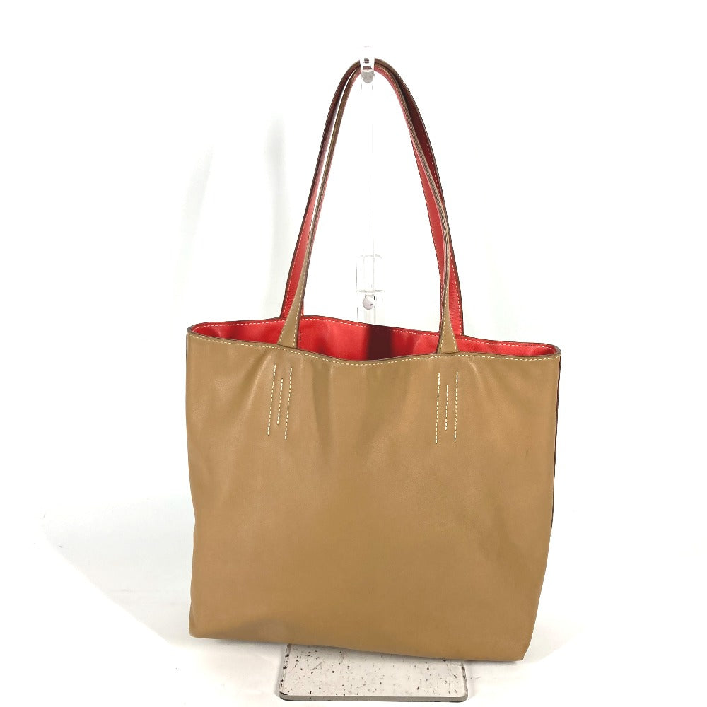 HERMES バイカラー ドゥブルセンス 28 カバン 肩掛け トートバッグ ショルダーバッグ レザー レディース ローズジャイプール/ナチュラルサブレ ピンク