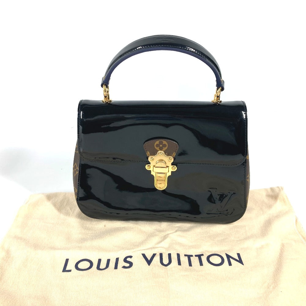 LOUIS VUITTON M53353 モノグラム チェリーウッド PM カバン ハンドバッグ パテントレザー レディース ブラック
