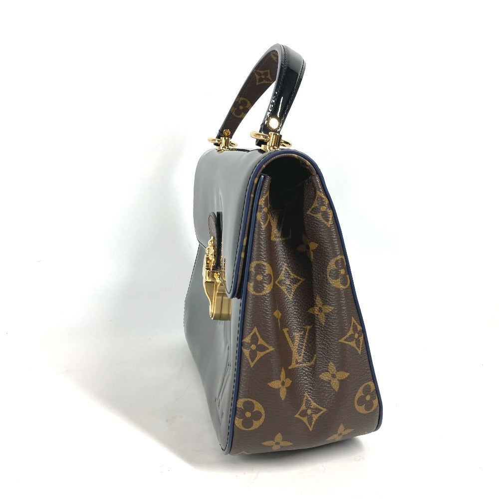 LOUIS VUITTON M53353 モノグラム チェリーウッド PM カバン ハンドバッグ パテントレザー レディース ブラック