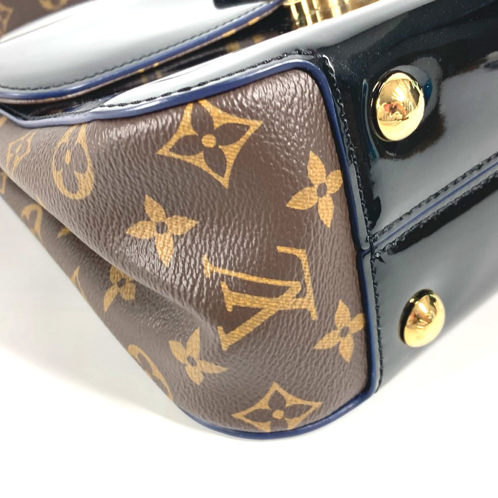 LOUIS VUITTON M53353 モノグラム チェリーウッド PM カバン ハンドバッグ パテントレザー レディース ブラック