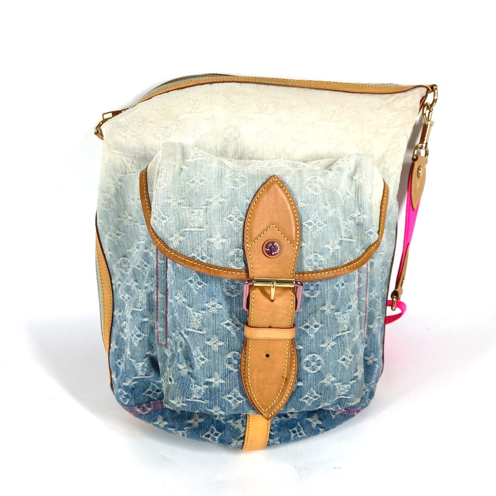 LOUIS VUITTON M93184 モノグラムデニム グラデーション サンバーストPM カバン 肩掛け トートバッグ ショルダーバッグ モノグラムデニム レディース ブルー