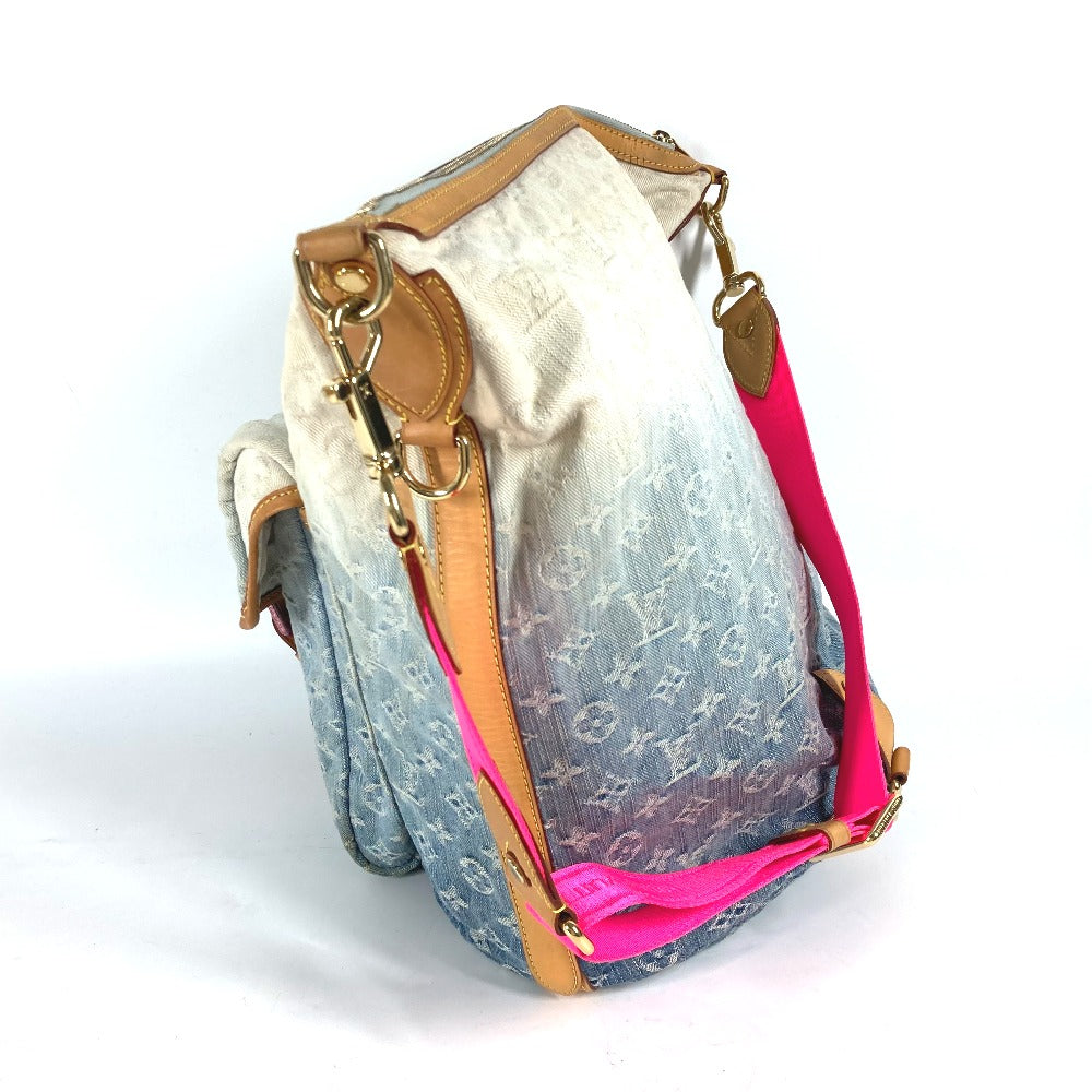 LOUIS VUITTON M93184 モノグラムデニム グラデーション サンバーストPM カバン 肩掛け トートバッグ ショルダーバッグ モノグラムデニム レディース ブルー