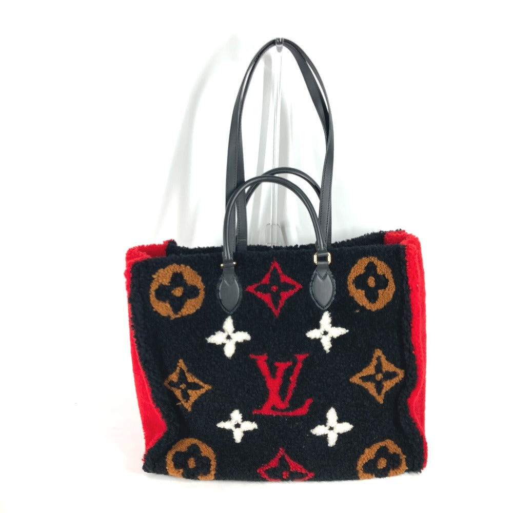 LOUIS VUITTON M55421 モノグラムテディ オンザゴー GM カバン 肩掛け トートバッグ 2WAYバッグ ショルダーバッグ シアリング レディース ブラック