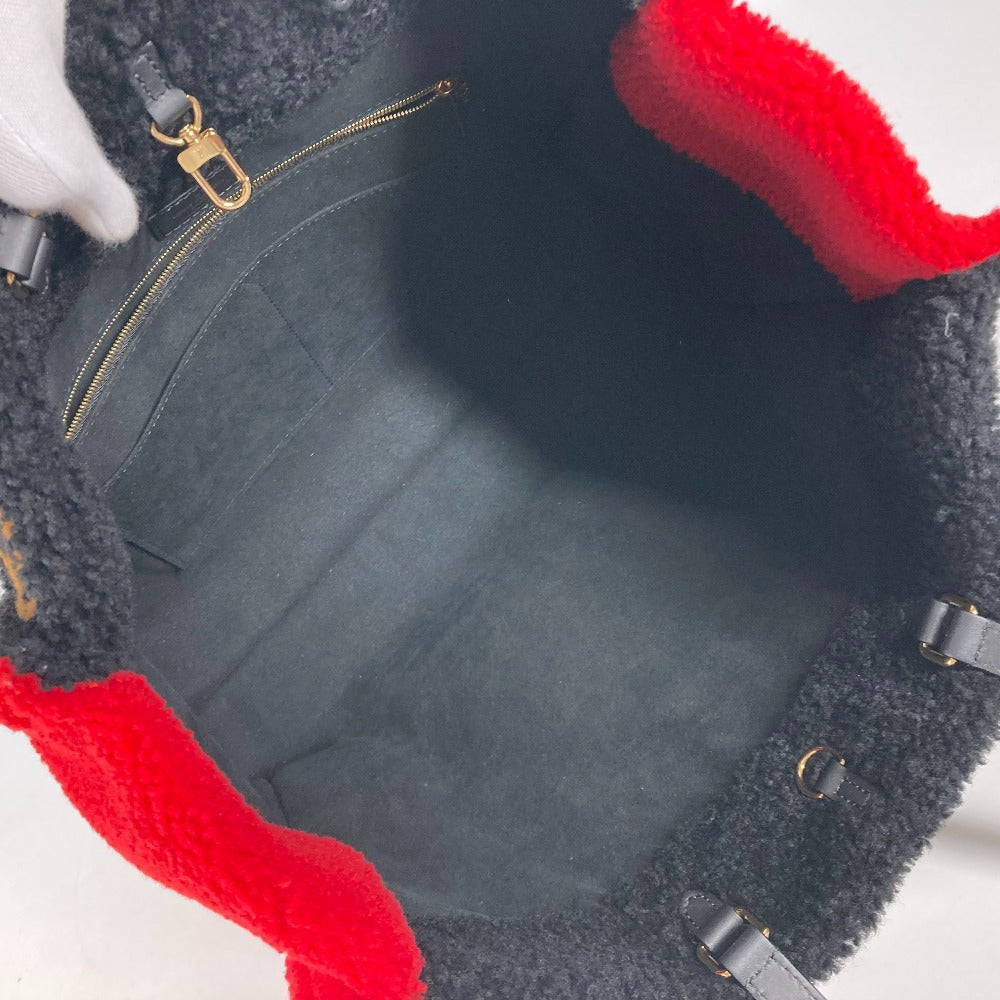 LOUIS VUITTON M55421 モノグラムテディ オンザゴー GM カバン 肩掛け トートバッグ 2WAYバッグ ショルダーバッグ シアリング レディース ブラック