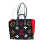 LOUIS VUITTON M55421 モノグラムテディ オンザゴー GM カバン 肩掛け トートバッグ 2WAYバッグ ショルダーバッグ シアリング レディース ブラック