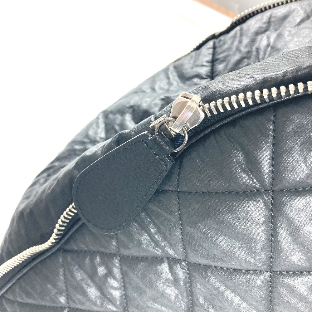 CHANEL 旅行バッグ CC ココマーク マトラッセ キルティング ショルダーバッグ 肩掛け トートバッグ トラベルバッグ ボストンバッグ コーティングキャンバス レディース ブラック