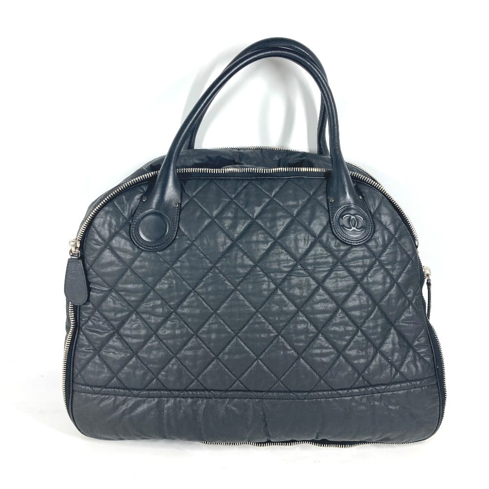 CHANEL 旅行バッグ CC ココマーク マトラッセ キルティング ショルダーバッグ 肩掛け トートバッグ トラベルバッグ ボストンバッグ コーティングキャンバス レディース ブラック