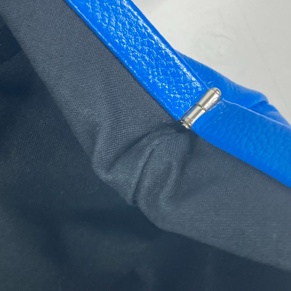 BALENCIAGA 618895 Cloud XS ロゴ クラウド カバン ポーチ バイカラー 2WAYバッグ ショルダーバッグ ポシェット クラッチバッグ レザー レディース ブルー