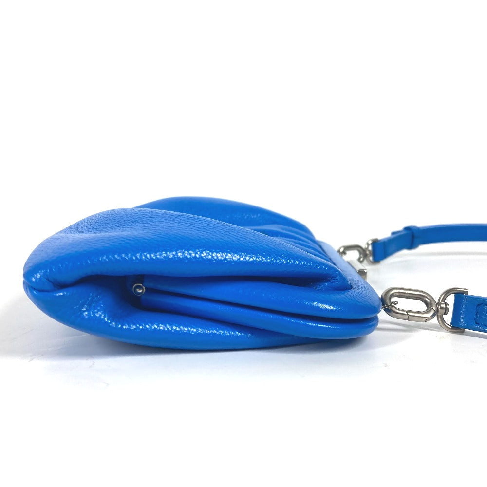 BALENCIAGA 618895 Cloud XS ロゴ クラウド カバン ポーチ バイカラー 2WAYバッグ ショルダーバッグ ポシェット クラッチバッグ レザー レディース ブルー