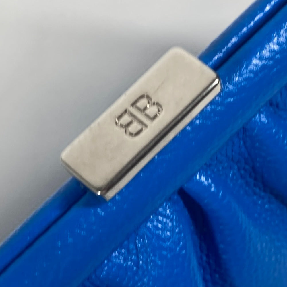 BALENCIAGA 618895 Cloud XS ロゴ クラウド カバン ポーチ バイカラー 2WAYバッグ ショルダーバッグ ポシェット クラッチバッグ レザー レディース ブルー