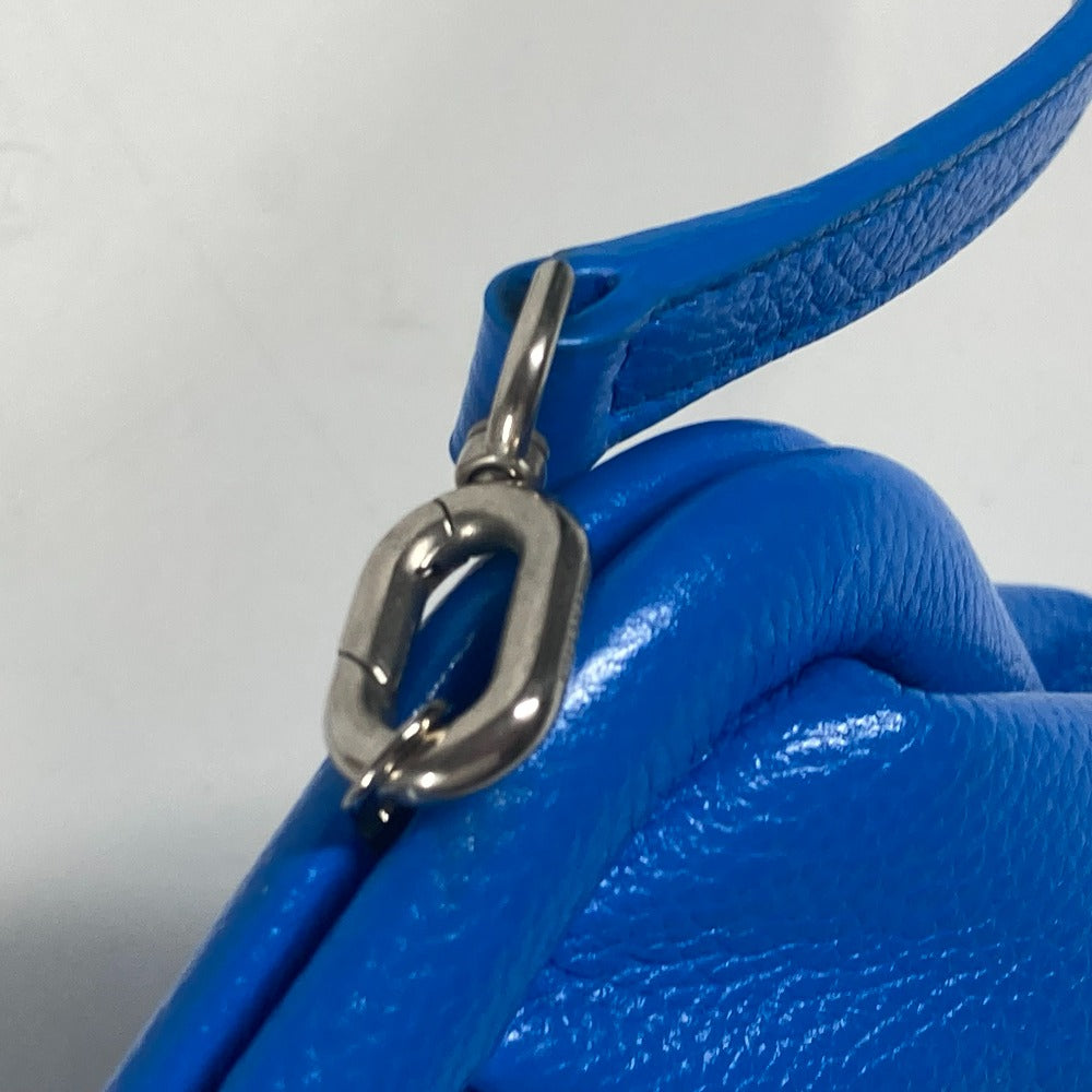 BALENCIAGA 618895 Cloud XS ロゴ クラウド カバン ポーチ バイカラー 2WAYバッグ ショルダーバッグ ポシェット クラッチバッグ レザー レディース ブルー