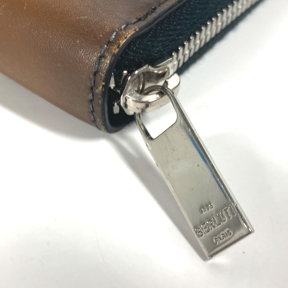 Berluti ITAUBA イタウバ ロングウォレット ラウンドファスナー 長財布 レザー メンズ ブルー