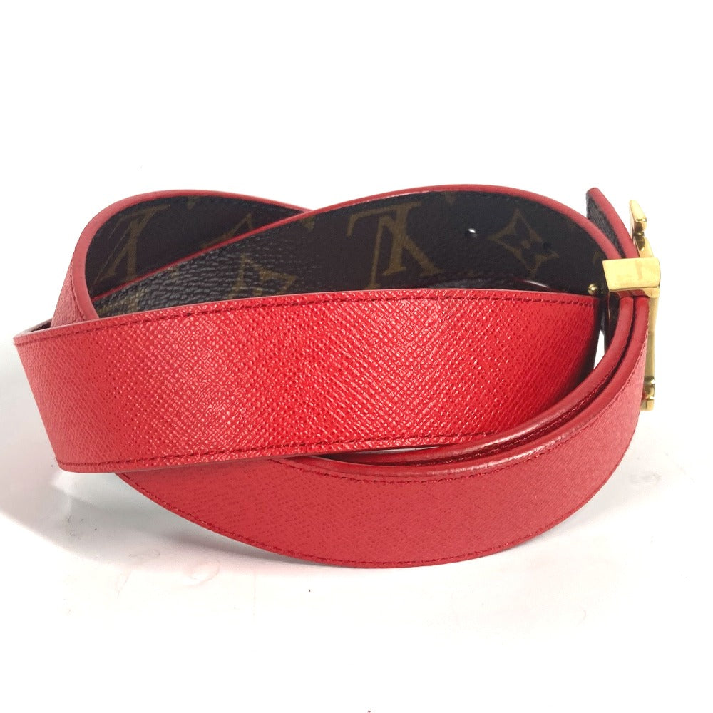 LOUIS VUITTON M0322W モノグラム ベルト・LV イニシャル 30MM リバーシブル アクセサリー ズボン用ベルト ベルト モノグラムキャンバス レディース ルージュ ブラウン