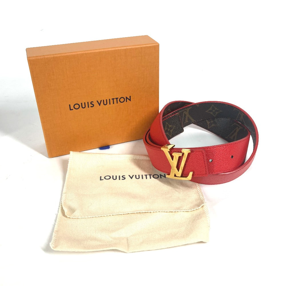 LOUIS VUITTON M0322W モノグラム ベルト・LV イニシャル 30MM リバーシブル アクセサリー ズボン用ベルト ベルト モノグラムキャンバス レディース ルージュ ブラウン