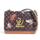 LOUIS VUITTON M44408 モノグラム キャットグラム 猫 サック ツイストMM カバン チェーンバッグ 斜め掛け Wチェーン ショルダーバッグ モノグラムキャンバス レディース ブラウン