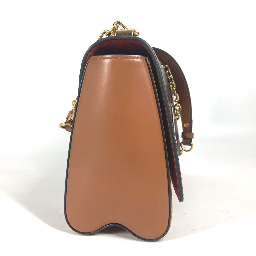 LOUIS VUITTON M44408 モノグラム キャットグラム 猫 サック ツイストMM カバン チェーンバッグ 斜め掛け Wチェーン ショルダーバッグ モノグラムキャンバス レディース ブラウン