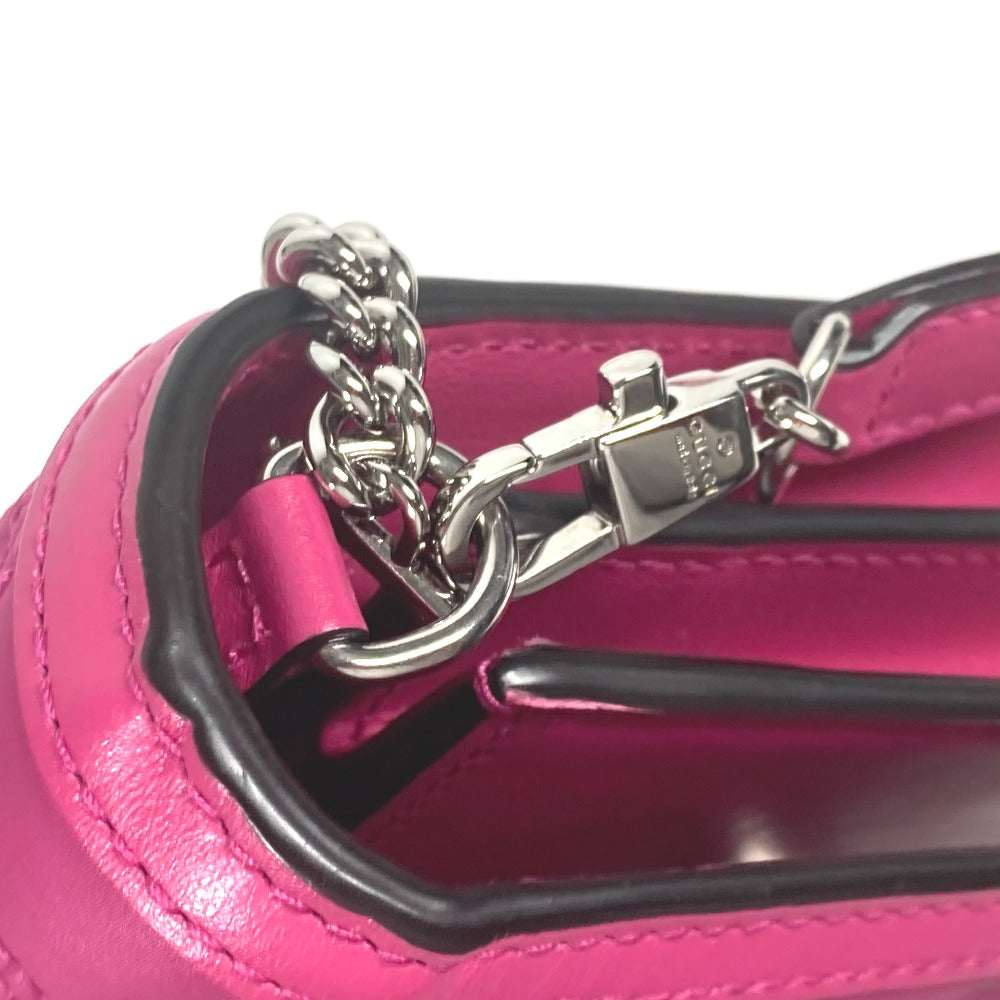 GUCCI 723777 GGマトラッセ キルティング カバン 斜め掛け ポシェット ショルダーバッグ レザー/ナイロン レディース ピンク