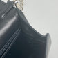 PRADA 1BD067 2WAYバッグ チェーン クリスタル ラインストーン カバン 斜め掛け ポシェット クラッチバッグ ショルダーバッグ レザー レディース ブラック