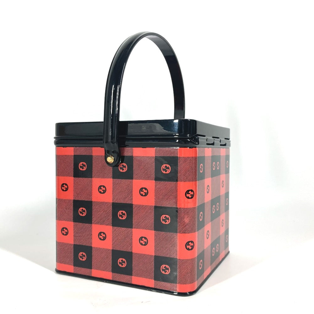 GUCCI 634132 ボックス 総柄 BOX カバン バニティバッグ インテリア ハンドバッグ レジン レディース レッド