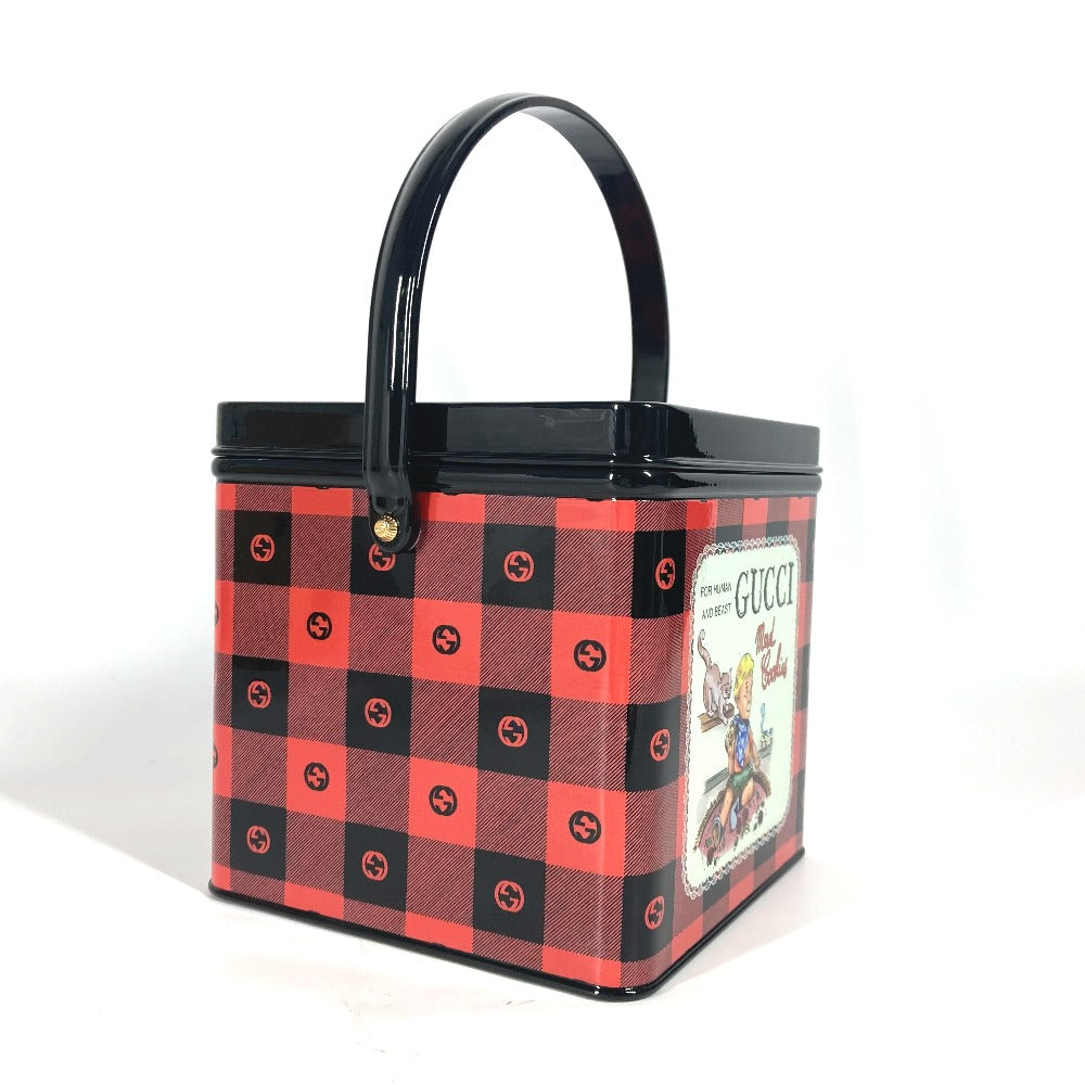GUCCI 634132 ボックス 総柄 BOX カバン バニティバッグ インテリア ハンドバッグ レジン レディース レッド
