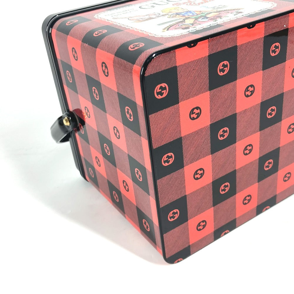 GUCCI 634132 ボックス 総柄 BOX カバン バニティバッグ インテリア ハンドバッグ レジン レディース レッド