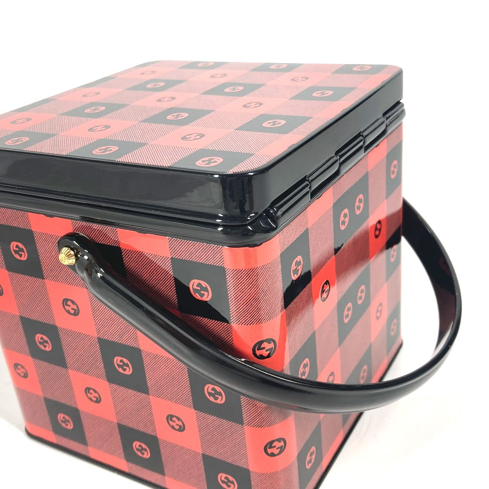 GUCCI 634132 ボックス 総柄 BOX カバン バニティバッグ インテリア ハンドバッグ レジン レディース レッド