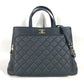 CHANEL A93795 CC ココマーク アフィニティ マトラッセ キルティング 2WAYバッグ トートバッグ 斜め掛け チェーン ショルダーバッグ キャビアスキン レディース ブラック