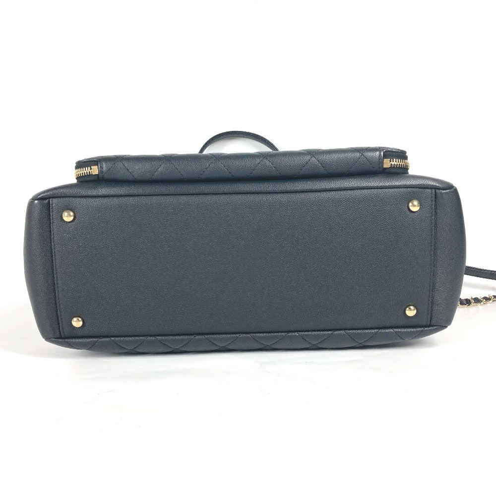 CHANEL A93795 CC ココマーク アフィニティ マトラッセ キルティング 2WAYバッグ トートバッグ 斜め掛け チェーン ショルダーバッグ キャビアスキン レディース ブラック