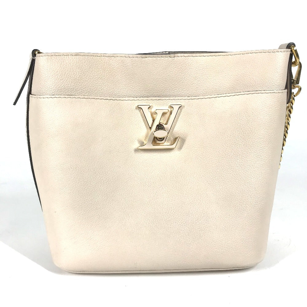 LOUIS VUITTON M24638 ロックミー ロック&ウォーク 2WAY カバン 肩掛け ショルダーバッグ レザー レディース クオーツ アイボリー