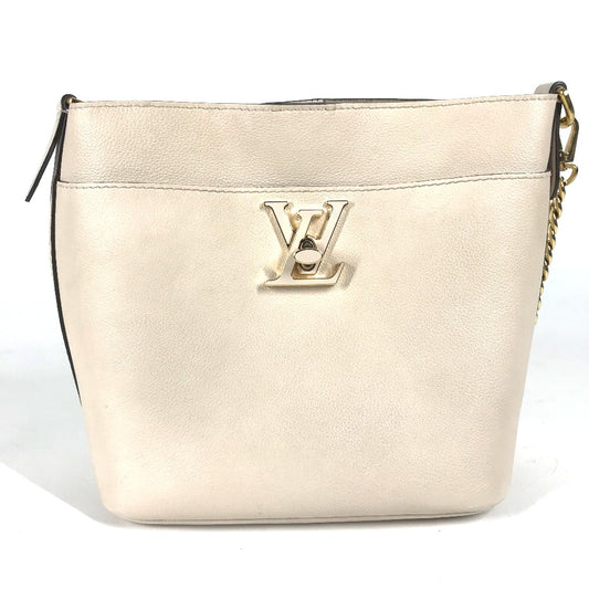 LOUIS VUITTON M24638 ロックミー ロック&ウォーク 2WAY カバン 肩掛け ショルダーバッグ レザー レディース クオーツ アイボリー