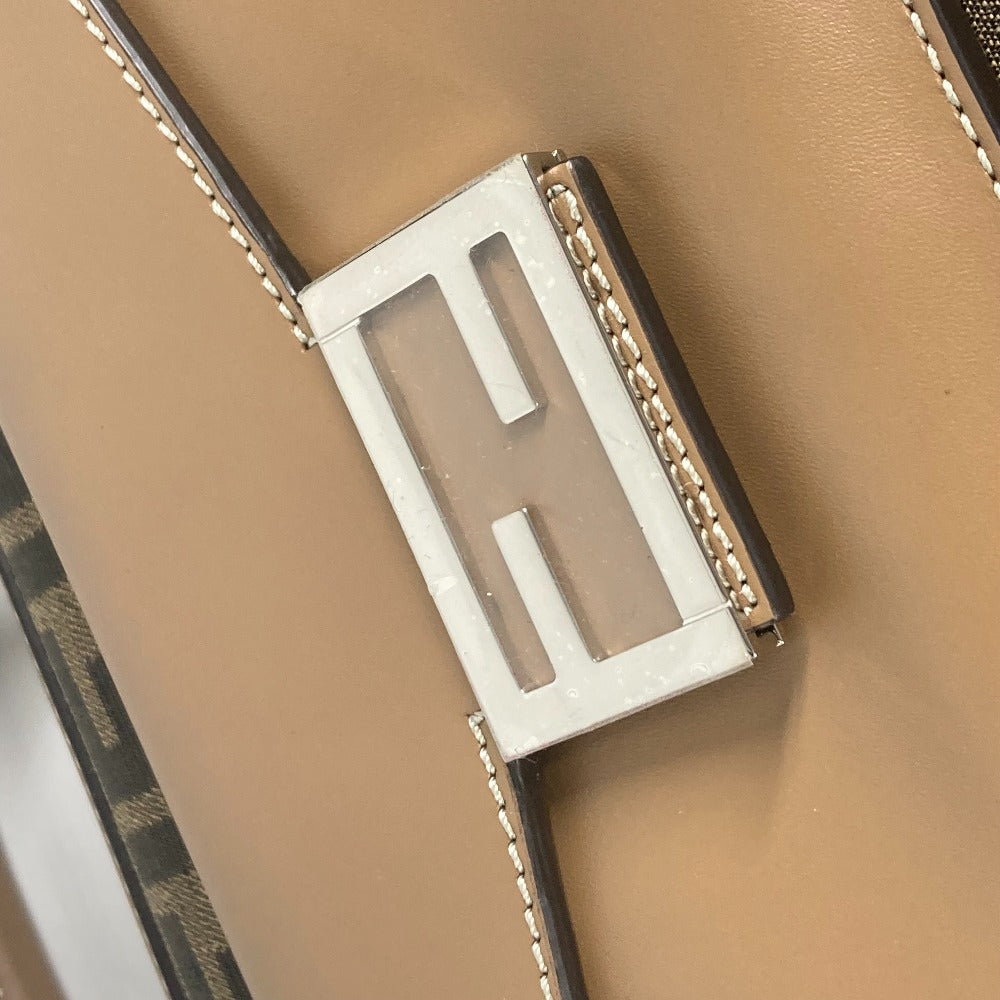 FENDI 7VA571 ズッカ SOFT TRUNK ソフトランク カバン 2WAYバッグ ドクターバッグ ショルダーバッグ 斜め掛け ハンドバッグ キャンバス/レザー ユニセックス ブラウン