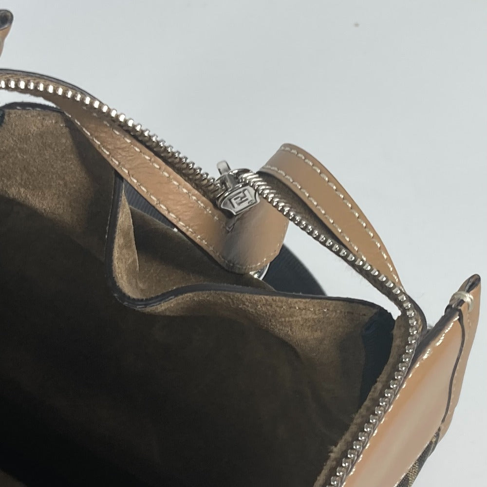 FENDI 7VA571 ズッカ SOFT TRUNK ソフトランク カバン 2WAYバッグ ドクターバッグ ショルダーバッグ 斜め掛け ハンドバッグ キャンバス/レザー ユニセックス ブラウン