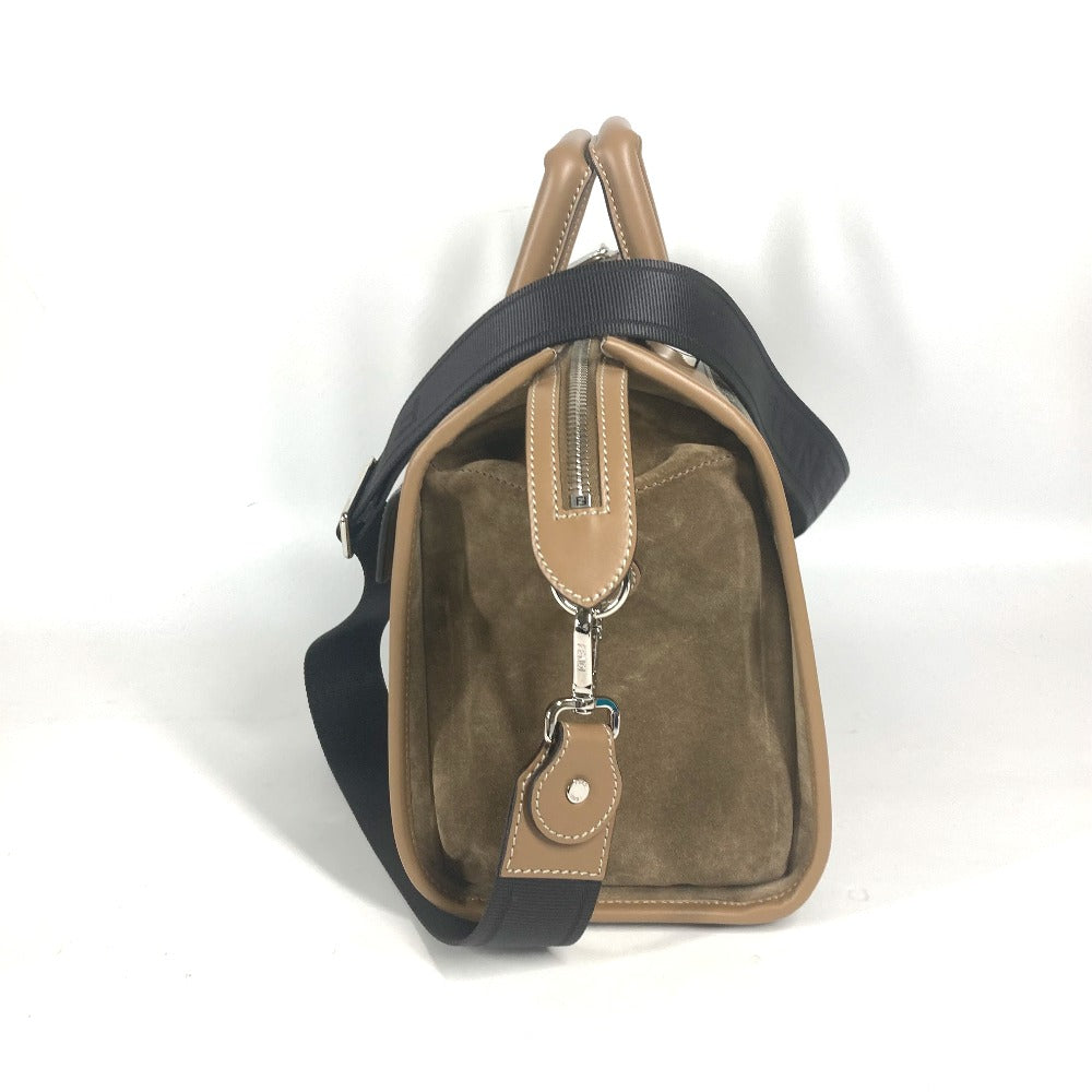 FENDI 7VA571 ズッカ SOFT TRUNK ソフトランク カバン 2WAYバッグ ドクターバッグ ショルダーバッグ 斜め掛け ハンドバッグ キャンバス/レザー ユニセックス ブラウン