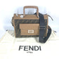 FENDI 7VA571 ズッカ SOFT TRUNK ソフトランク カバン 2WAYバッグ ドクターバッグ ショルダーバッグ 斜め掛け ハンドバッグ キャンバス/レザー ユニセックス ブラウン