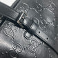 GUCCI 625772 肩掛け ショルダーバッグ ボストンバッグ GGエンボス トートバッグ レザー ユニセックス ブラック