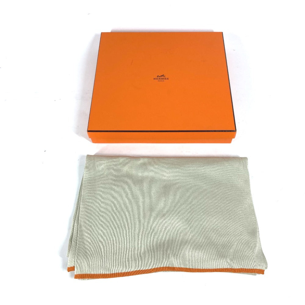 HERMES バイカラー ショール ストール マフラー シルク レディース ライトグリーン系 - brandshop-reference