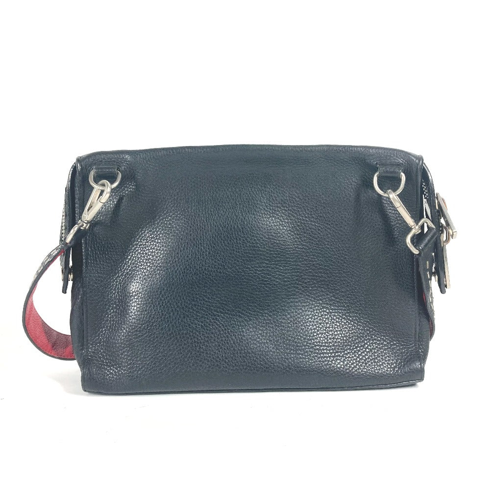 FENDI 7VA407 メッセンジャーバッグ セレリア 斜め掛け ショルダーバッグ レザー メンズ ブラック - brandshop-reference